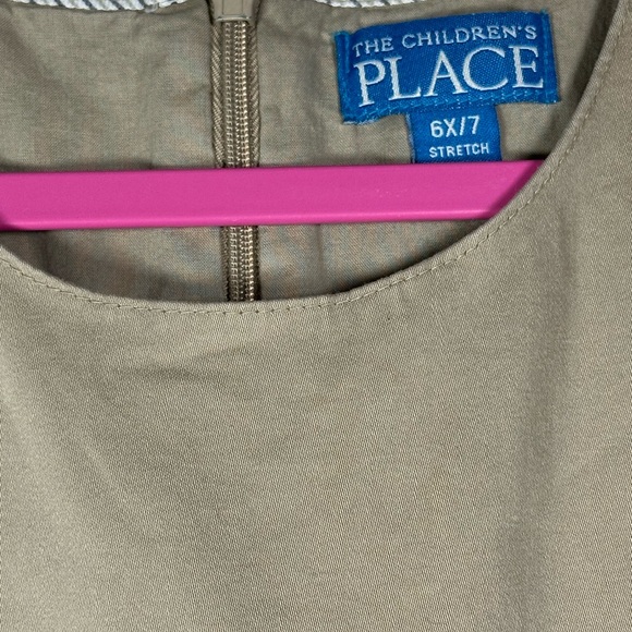 The Children's‎ Place Khaki Jumper Dress M3gan Megan Size 6X-7 new with flaw - Picture 12 of 15